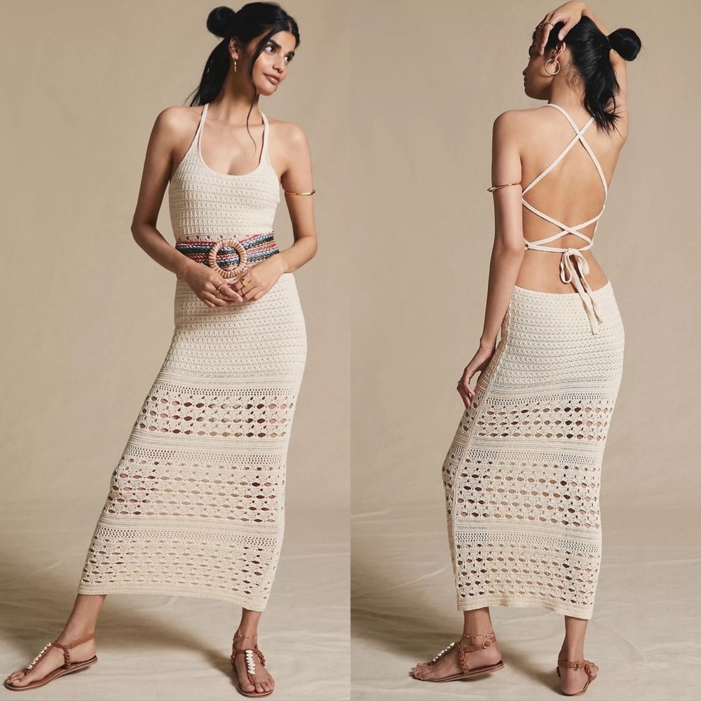 Crochet Cover-up Maxi Dress